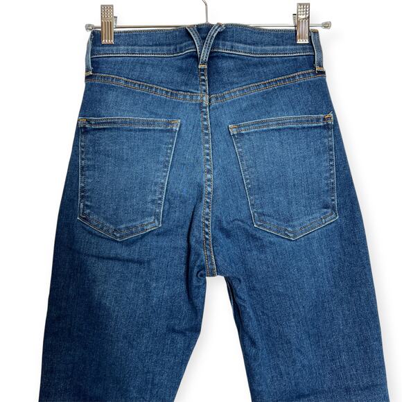 Veronica Beard Carly Kick Flare Kick Flare High Rise Jean SIZE 25 Bright Blue LA - Picture 9 of 11